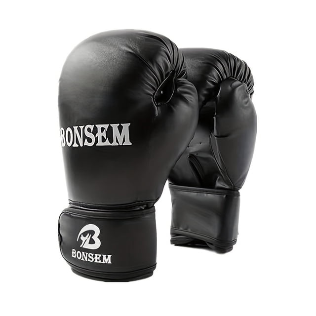 Thinsony Training Sparring Gloves For Kickboxing Reliable Hand Protection Wide Application Kick Boxing Gloves 6OZ-B1 Black
