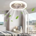 thumbnail image 3 of Ceiling Fans with Lights and Remote Clearance,360 °Moving Modern Ceiling Fans with Lights and Remote,Dimmable Low Profile Ceiling Fan,Flush Mount Bladeless Ceiling Fan for Bedroom Home Restaurant, 3 of 5