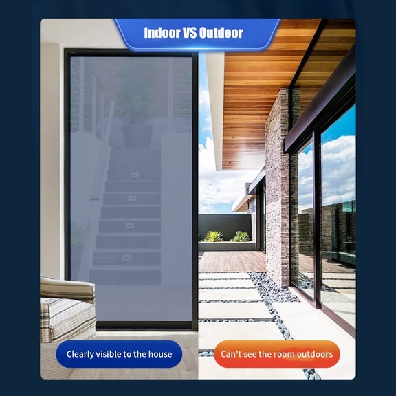 TopLLC Shaded Window Film Window Security Cover For Glass Removable Opaque Room Darkening Dark Black Out Window Cover Tint Shades For Home Day Sleep Light Blocker Window film