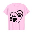 thumbnail image 1 of Plebaso T-Shirts pour Femmes à Imprimé Cœur, Col Rond, Coupe Ample, T-Shirts Décontractés à Manches Courtes, T-Shirts Graphiques pour Femmes, 1 of 4