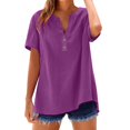 thumbnail image 1 of T-Shirts Femmes Lot Mode Décontractée Col en V Manches Courtes Haut T-Shirt - Hontri, 1 of 5
