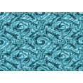 thumbnail image 1 of Ahgly Company Machine Washable Indoor Rectangle Transitional Teal Green Area Rugs, 5' x 7', 1 of 7