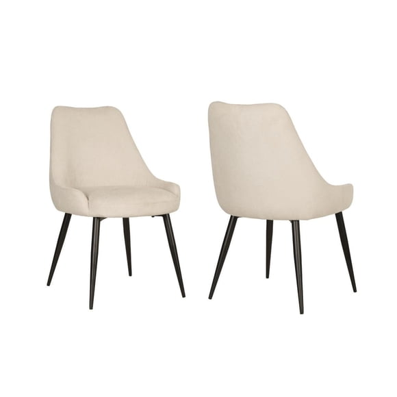 Chaise de salle à manger Cindy, ensemble de 2, Beige