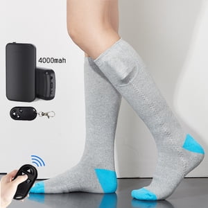 Hommes et femmes Unisexe Chaussettes chauffantes électriques rechargeables Batterie alimentée Chausse d'hiver confortable Sport Chasse en plein air Camping Randonnée Chauses chaudes Sports chaussons Bleu(Ne pas contenir de batterie)