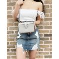 thumbnail image 2 of Michael Kors Jet Set Travel Phone Crossbody Wallet Aluminum Grey Pebbled Leather, 2 of 4