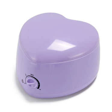 Compact 200ml Heart-Shaped Wax Warmer with Silicone Inner Pot - Purple, 110V US Plug, 490g, 16.5*15.5*11cm Mini Hair Removal Wax Machine (Pink Option Available)