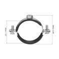 thumbnail image 3 of Unique Bargains 2' (50mm) Iron Wall Ceiling Mount Adjustable Pipe Bracket Clamp 10 Pack, 3 of 6
