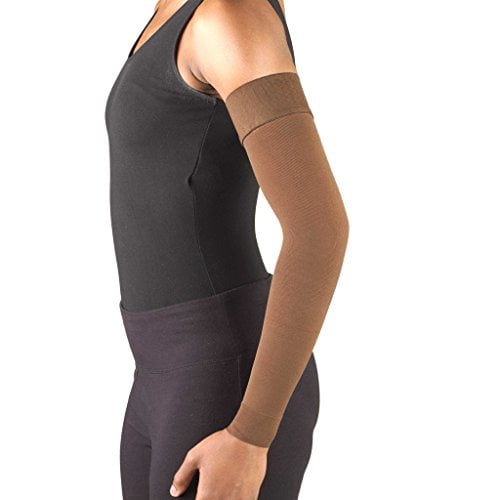 Truform Manchon de Bras de Compression pour Lymphœdème, Soutien Post-Mastectomie 20-30 mmHg, Noir, Grand