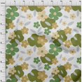 thumbnail image 4 of oneOone Georgette Viscose Green Fabric Floral Sewing Craft Projects Fabric Prints By Yard 42 Inch Wide, 4 of 4