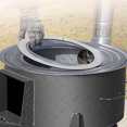 thumbnail image 1 of OUNONA Burning Stove Rings Chimney Ring Iron Silver 1Pcs Burning Outdoor Camping, 1 of 8