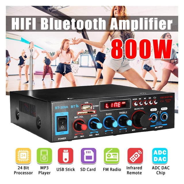 600w 800W Home Amplifier HIFI USB FM Radio Car Audio Bluetooth Amplifiers Subwoofer Theater Sound System With Remote Control ,High Sound
