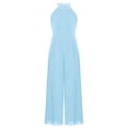 thumbnail image 3 of Sxiwei Combinaison Plissée Sans Manches pour Filles avec Perles et Strass Robes de Filles Bleu Ciel 14, 3 of 5