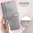 thumbnail image 4 of Wallet Phone Case for Google Pixel 8A 360° Protective Flip Cover with Card Slots Kickstand Gray, 4 of 6