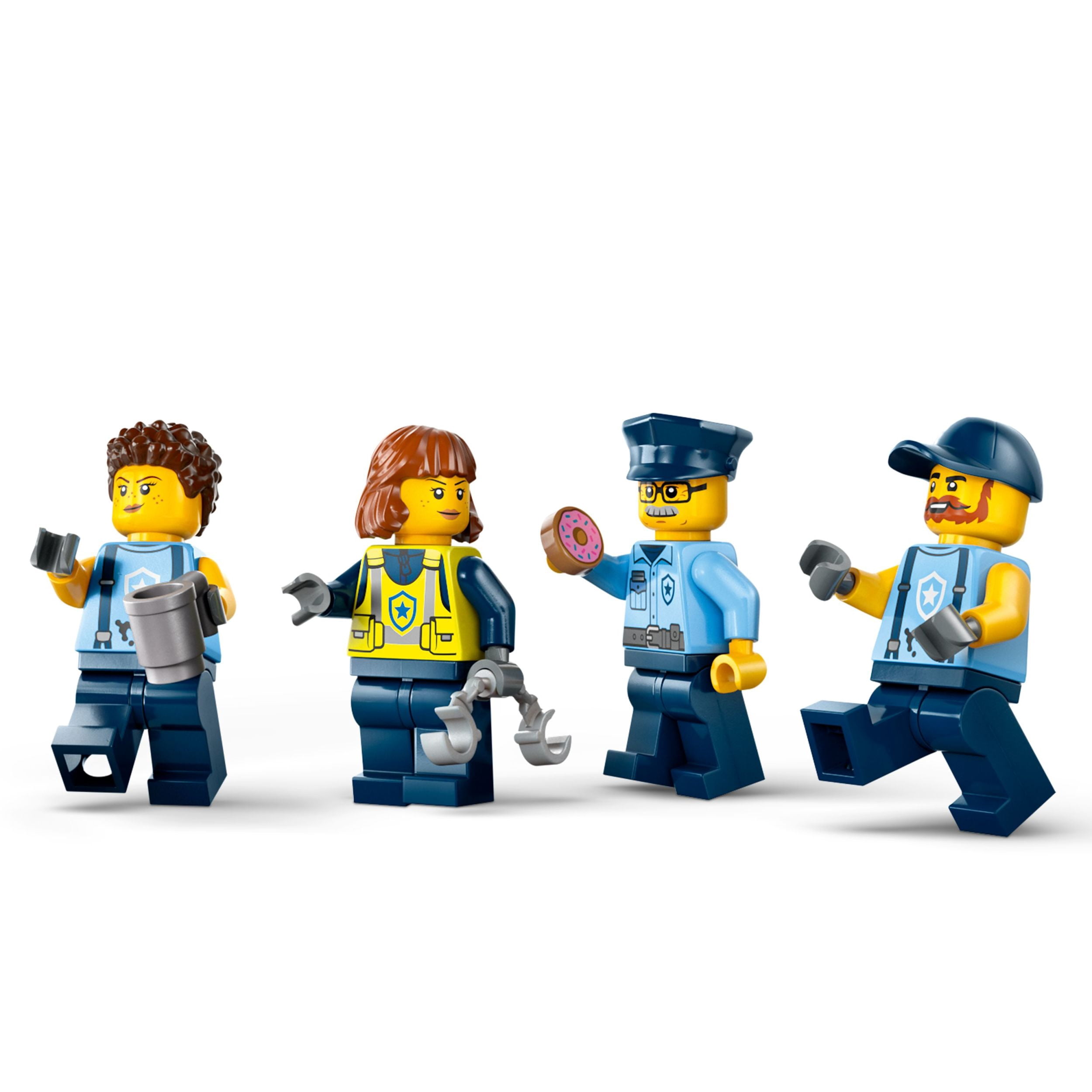 LEGO City Le Garage de Personnalisation de Voitures de Police, Ensemble pour Héros de la Vie Réelle 60457
