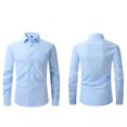 thumbnail image 1 of Dress Shirts for Men with Pocket Long Sleeve Big & Tall Tshirts Shirt Button-Down Collared Wrinkle-Free Solid Color Business Work Tops, 1 of 5