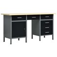 thumbnail image 1 of vidaXL Workbench Black 160x60x85 cm Steel, 1 of 5
