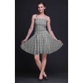 thumbnail image 4 of Bimba Robe Soleil Mini à Taille Smockée Géométrique pour Femmes Imprimée Tenue de Fête d'Été pour les Vacances - Très Petit, 4 of 5