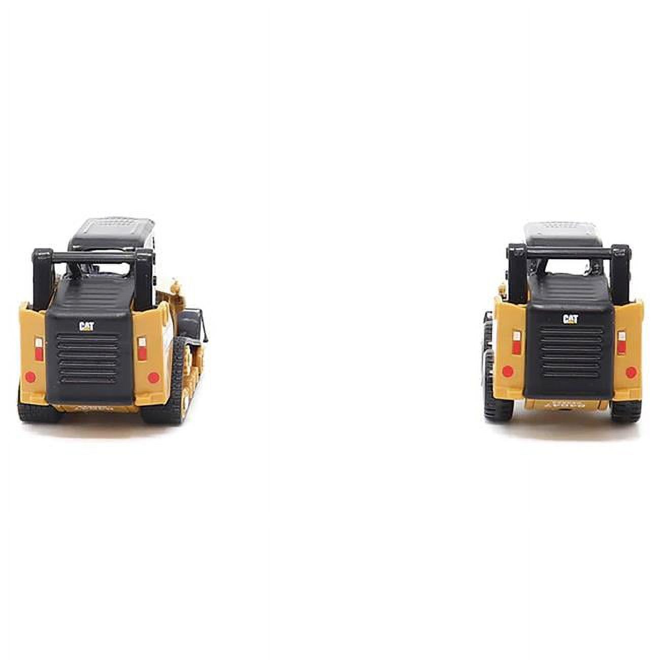 Diecast Masters 84647CS 1-64 Scale Diecast Model Compact Track Loader for CAT Caterpillar 272D2 Skid Steer Loader & CAT Caterpillar 297D2 - Yellow - 2 Piece