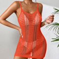 thumbnail image 2 of QIPOPIQ Robes de Plage pour Femmes à Manches Courtes Sans Manches à Bretelles Col en V Ajourée Robe d'Été de Plage Couvre-Maillot de Bikini Robe à Lacets Offres 2023, 2 of 4