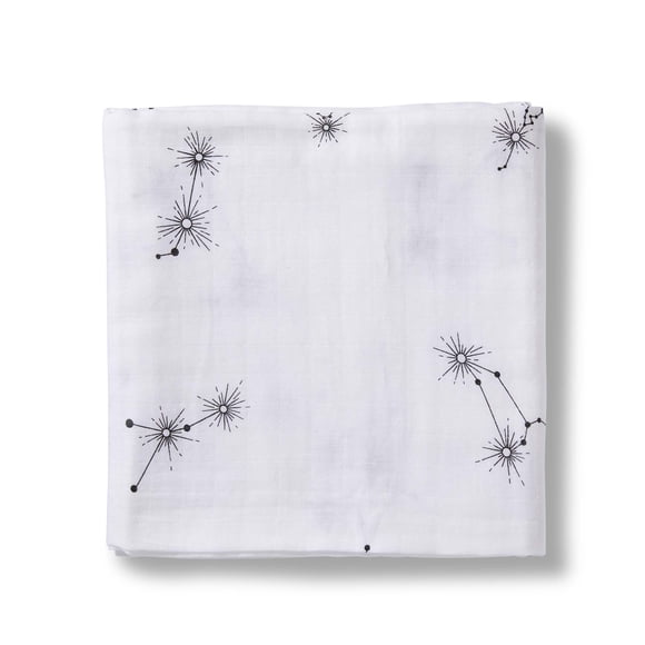 Moonjax Cotton Muslin Swaddle Blanket, Constellations