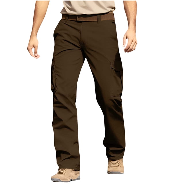 Men's Ripstop Tactical Cargo Pants, Water Resistant Lightweight Military Work Hiking Pants Big and Tall Work Pants