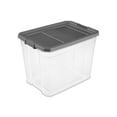 thumbnail image 2 of Sterilite 108 Qt. Clear Stacker Storage Container w/ Latching Lid, (4 Pack), 2 of 12