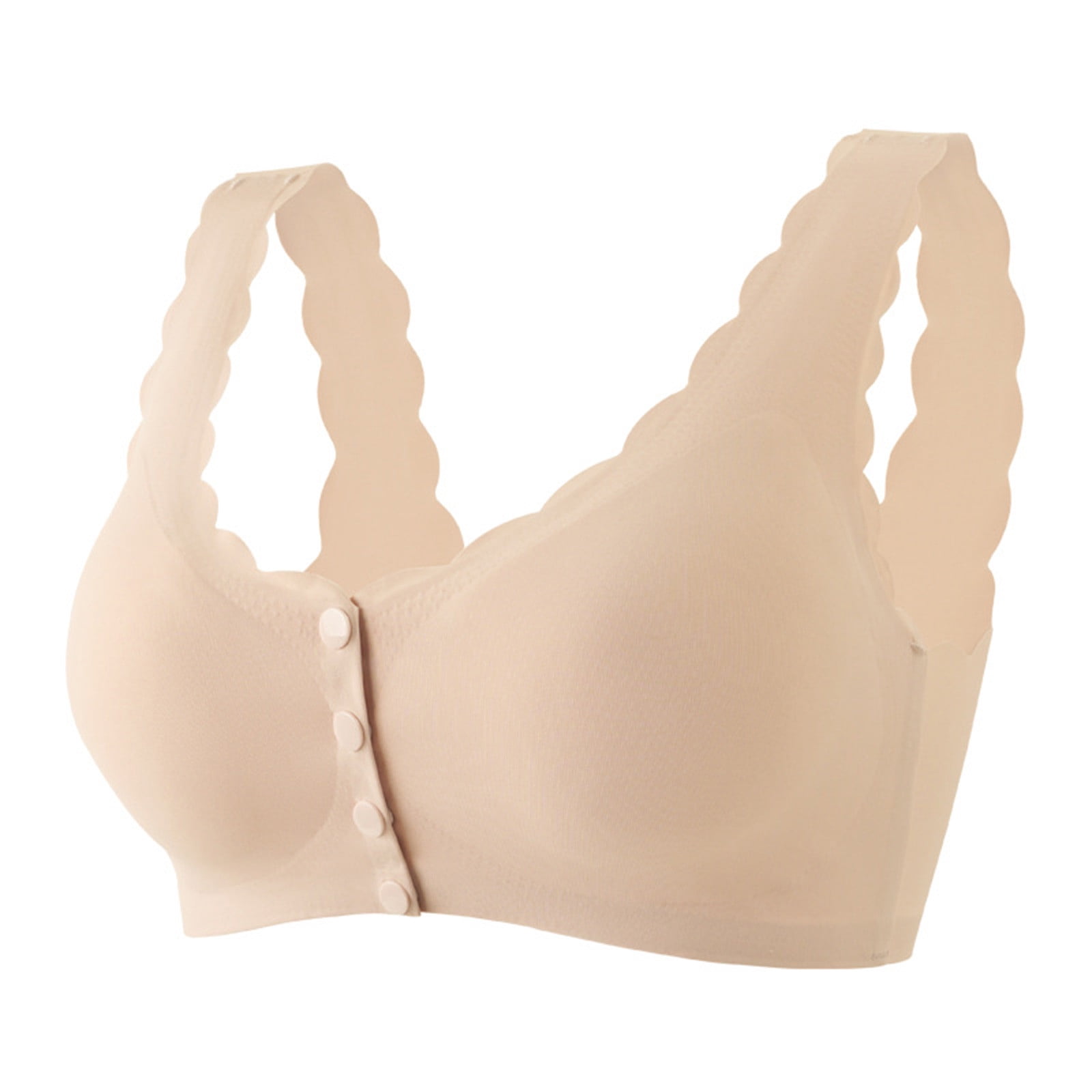 Timegard Bras for Women Front Closure Full-Support Smoothing Comfort Breathable Everyday Wireless Bra
