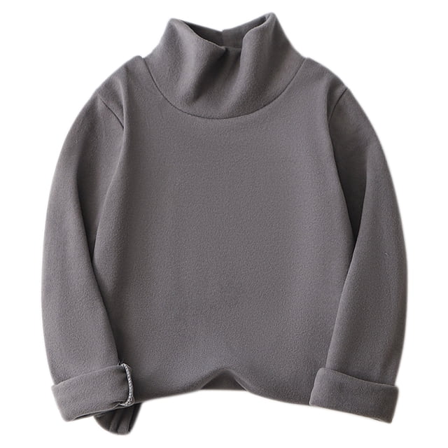 MeetoTime Haut à Demi-Col Roulé en Coton pour Bébé Manches Longues Couleur Unie Automne Hiver pour Garçons Filles