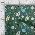 thumbnail image 2 of oneOone Rayon Teal Green Fabric Galaxy Sewing Material Print Fabric By The Yard 56 Inch Wide, 2 of 4