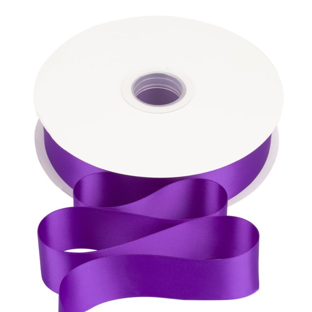 Joycrosso 1 1/2 Inch Purple Solid Satin Ribbon, 100 Yards Double Faced Satin for Gift Wrapping Floral Bouquets Wedding Party Decoration