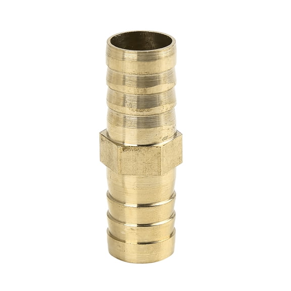Unique Bargains Raccord de Tuyau en Laiton 16mm Connecteur Droit pour Tuyau d'Air, Eau, Gaz, Huile