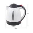 thumbnail image 4 of 1000mL Car Electric Kettle 12V 150W Portable Cigarette Lighter Kettle for Trip Travel White, 4 of 7