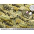 thumbnail image 2 of Soimoi Cotton Duck Fabric tree & elephant Animal Printed Craft Fabric by the Yard 42 Inch Wide, 2 of 4