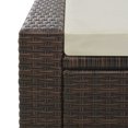 thumbnail image 3 of vidaXL Double Sun Lounger Poly Rattan Brown, 3 of 4