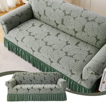 Openpig Housse de Sofa Épaisse avec Jupe, Housse Extensible Intégrale Antipoussière Serviette de Sofa Housse de Canapé, Housse de Sofa Combinée, pour la Protection des Meubles