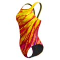 thumbnail image 3 of baikeli Womens One Piece Bathing Suit Floral Print Tummy Control Full Coverage Swimsuit Beach Outfits Crewneck Modest Swimwear Orange,M, 3 of 6