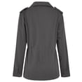 thumbnail image 1 of Innerwin Veste Militaire à Revers pour Femmes Automne Couleur Unie Ajustée Gris 2TG, 1 of 4
