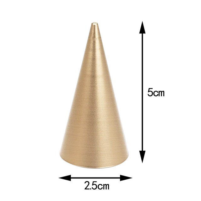 pitrice Gold Jewelry Display Earrings Stand Jewellery Display Rack Creative Stand for Bracelet Stand Creative Gifts 2.5X5cm Cone