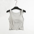thumbnail image 2 of Timegard Camisoles pour Femmes avec Soutien-Gorge Intégré Camis Col Rond Sans Manches Court Haut Confortable d'Été Homerwear, 2 of 6