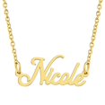 thumbnail image 1 of KISPER 18K Gold Plated Stainless Steel Personalized Name Pendant Necklace, Nicole, 1 of 9