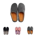 thumbnail image 4 of Memory Foam Slippers Men Anti Slip Rubber For Home Slippers For Sole Plush House Breathable Shoes Indoor Outdoor, 4 of 9