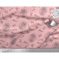 thumbnail image 2 of Soimoi Pink Cotton Cambric Fabric Hardware Tools & Text Decor Fabric Printed Yard 42 Inch Wide, 2 of 5