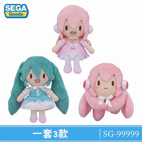 Goods In Stock Sega Hatsune Miku Megurine Luka 16cm Cartoon Anime Figure Plush Toys Super Cute Kids Gifts