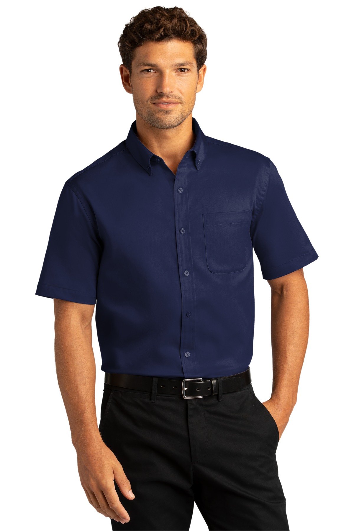 Port Authority Chemise à Manches Courtes SuperPro React Twill pour Hommes - W809