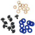 thumbnail image 4 of 10 Pcs Yeux 24 mm Yeux d'Artisanat Yeux Ronds pour Poupée avec Paillettes Non-Tissés et Rondelles pour Poupée Ours en Peluche, Marionnette Animale - Bleu Foncé, 4 of 8