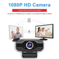 thumbnail image 4 of 1080p USB Webcam Webcam with Microphone PC Camera 60fps HD Full Camera Webcam for Computer Real-Time Video Conference,1 x Camera,Black, 4 of 6