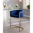 thumbnail image 3 of Meridian Furniture Donatella Navy Velvet Stool, 3 of 5