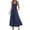 Navy, variant on Lenpel Women's Summer Dresses Mesh Spaghetti Strap Tie Shoulder Square Neck Pleated Tiered Midi Dress Flowy Casual Dresses