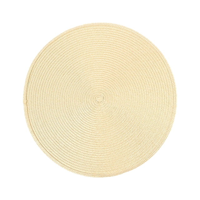 Boovnll Placemats, 7" Round Washable Wipeable Heat-Proof Solid Color Place Mats for Home Kitchen, Dining Table, Holiday, Party Decor Supplies, Table Mats
