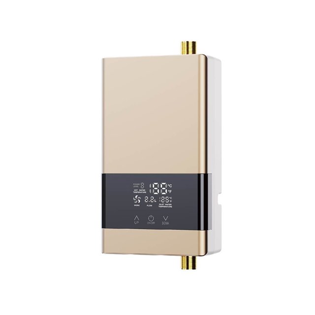 Instant Water Heater Bathroom Kitchen Wall Mounted Electric Water Heater LCD Temperature Display With Remote Control